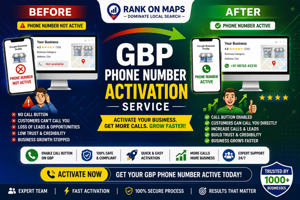 gbp phone number activation service in mumbai